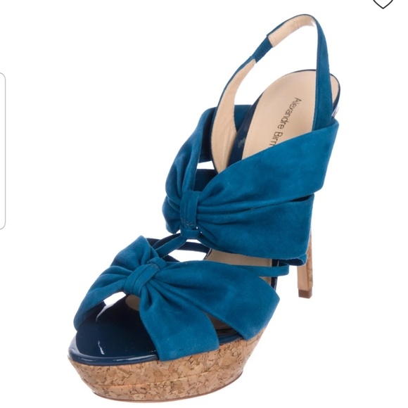ALEXANDRE BIRMAN Suede Platform Slingback Sandals - Picture 2 of 7